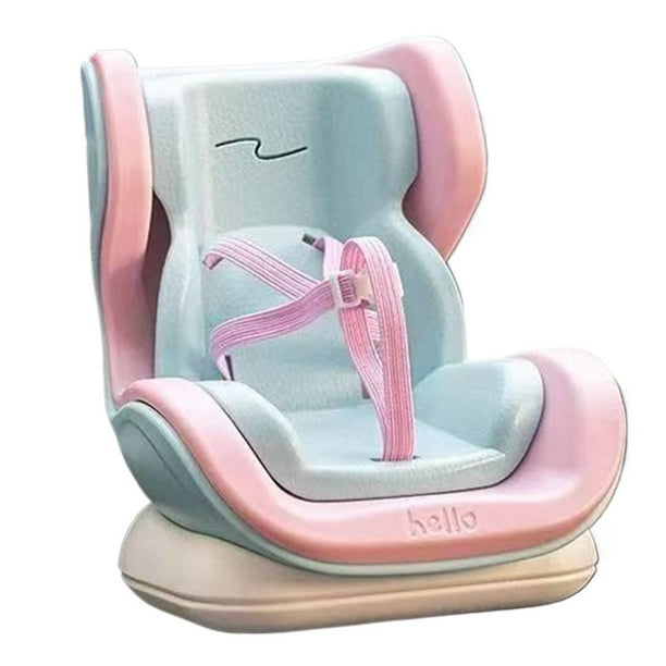 Lindo asiento de seguridad para coche de muñecas con cinturón de seguridad: perfecto para decorar muñecos de peluche y modelar el interior de un coche kawaii.