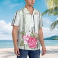 thumbnail image 5 of Bixox Men's Hawaiian Shirts Men's Vintage Wood with Floral Print Short-Sleeve Shirt-XX-Large, 5 of 8