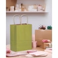 thumbnail image 5 of Large Kraft Paper Bags with Handles 13"x10"x5" 32 pcs Gift Paper Bag Sage Green Solid Color Bags（Large Size）, 5 of 12