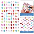 thumbnail image 3 of Uxcell 440 Pcs Gemas Stickers para Manualidades, 5 Hojas de Gemas Autoadhesivas, Gotas Brillantes de Strass, Multicolor, 3 of 5