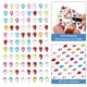 thumbnail image 3 of Uxcell 440 Pcs Gemas Stickers para Manualidades, 5 Hojas de Gemas Autoadhesivas, Gotas Brillantes de Strass, Multicolor, 3 of 5