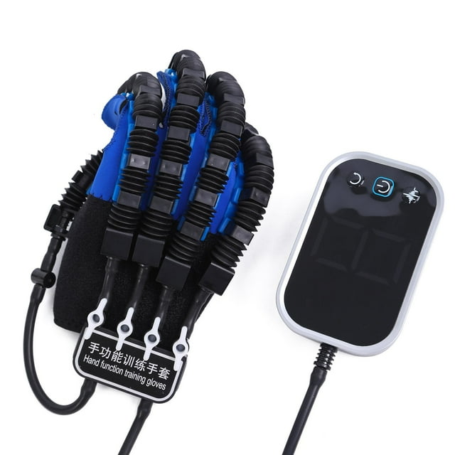 Gant Robot de Rééducation, Entraîneur de Doigts Miroir Entraînement Main Droite pour Hémiplégie S,m,L,TG
