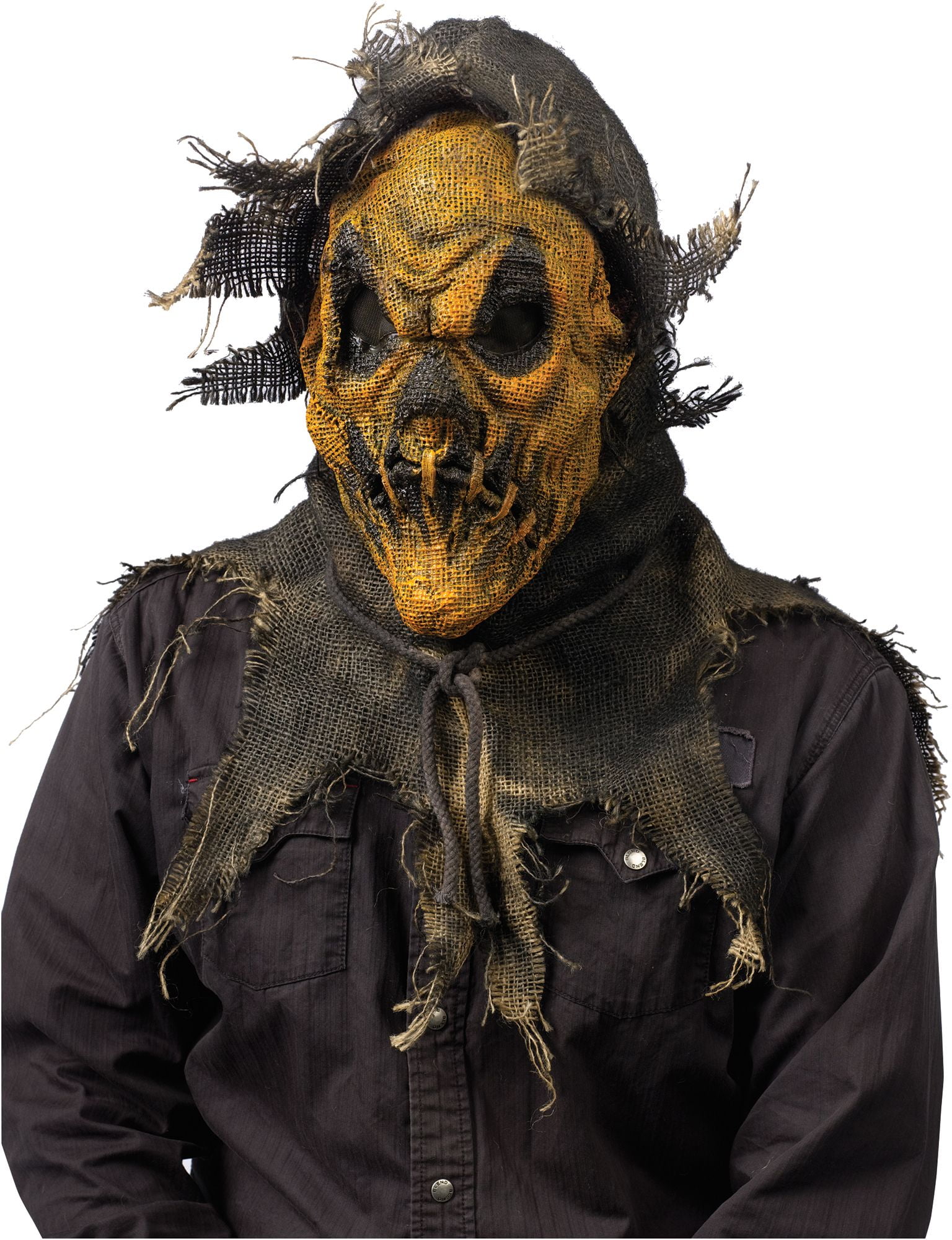 Mentalt mørkere Tolk Jack Halloween Horror Burlap Scarecrow Costume Full Head Mask, Adult, Multi  - Walmart.com
