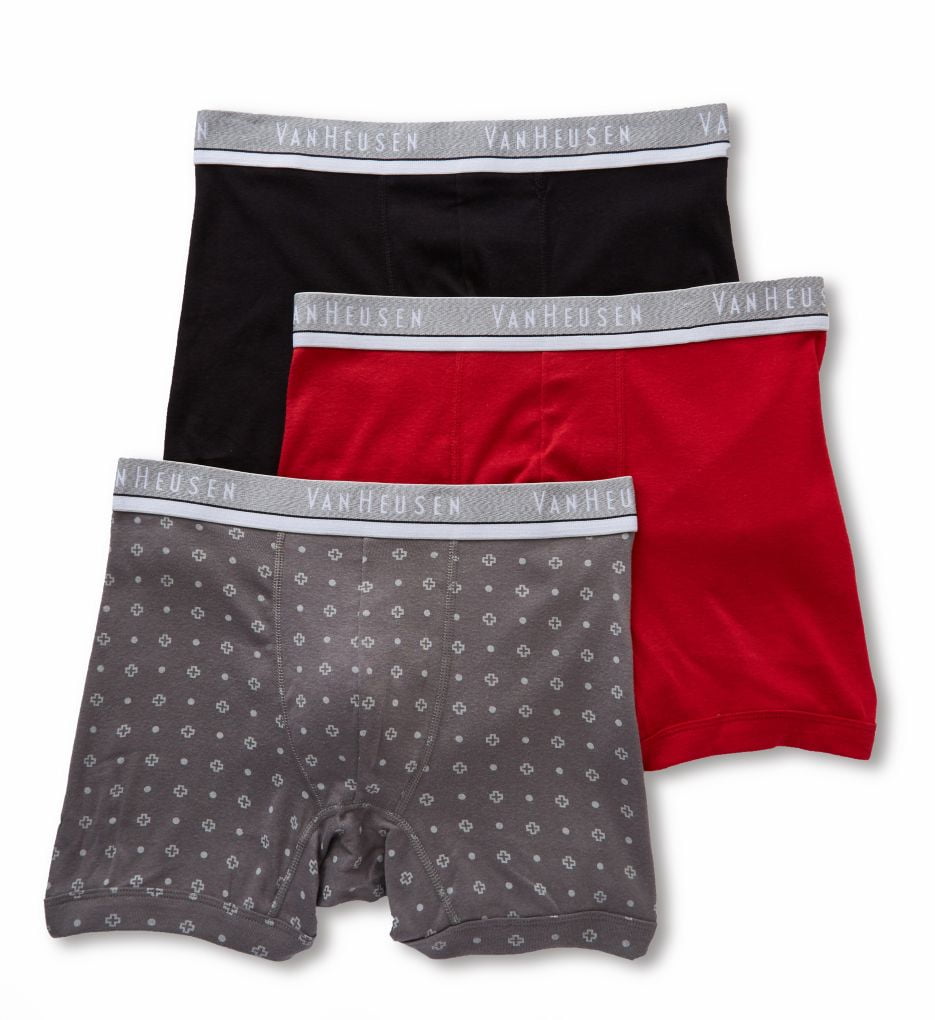 Van Heusen - Men's Van Heusen 171PB08 Men's Cotton Boxer Briefs - 3 ...