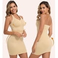thumbnail image 3 of MANIFIQUE Shapewear Slip Dress with Built in Bra for Women V-Neck Halter Tummy Control Full Slips Convertible straps, 3 of 7