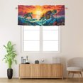 thumbnail image 2 of Sea Turtle Curtain Valances for Kitchen Windows Blue Ocean Summer Coastal Scenery Window Valance for Living Room Bedroom, Kitchen Valance Rod Pocket Window Decor Curtain 54 by 18 in, 1 Panel, 2 of 6