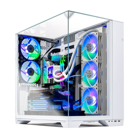 Skytech O11V Gaming PC Desktop AMD Ryzen 7 7800X3D AMD Radeon RX 9070 XT 1TB Gen4 NVMe SSD 32GB DDR5 RAM, AIO Liquid Cooling Windows 11