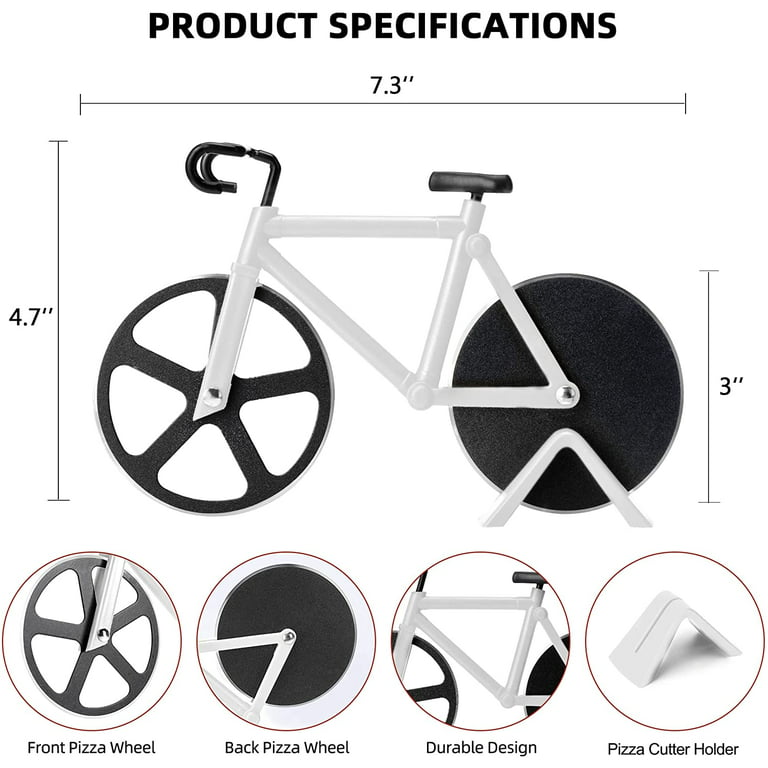 Bicycle Pizza Cutter Wheel Gifts for Cyclists Men Housewarming