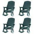 thumbnail image 1 of Semco Fauteuil Berçant d'Extérieur Robuste Toutes Saisons Rockaway, Vert (Lot de 4), 1 of 8