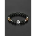 thumbnail image 2 of West Coast Jewelry Men's Virgo Sign Agate and Lava Stone Bead Stretch Bracelet, 2 of 5