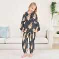thumbnail image 5 of Fluffy Pajamas Set Fuzzy Winter Warm Pj Sets Pullover Tops and Long Pants Capybara Astronauts X-Small, 5 of 8