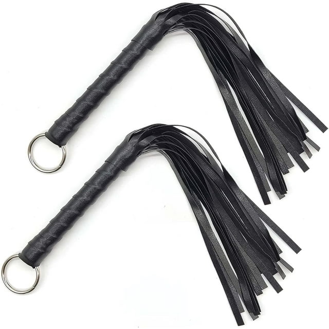 Látigo de cuero para montar (negro), 2 piezas, látigo para caballo al aire libre