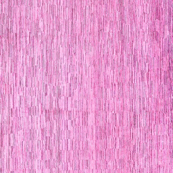 Ahgly Company Indoor Square Abstract Pink Modern Area Rugs, 8' Square