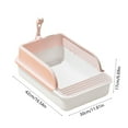 thumbnail image 3 of Nebwoak Extra Large Semi-Enclosed Cat Litter Box | High-Sided Splash Guard, Removable Cover, Anti-Tracking Pedal, Durable PP Plastic w/Litter Scoop, Ideal for Adult Cats, 3 of 6