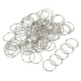 thumbnail image 1 of Unique Bargains 1.38' Dia. Detachable Binder Rings Index Snap Metal Clips, Silver Tone 100 Pack, 1 of 5