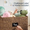 thumbnail image 6 of Best Choice Products Rolling Pantry Storage Basket Organizer W/ Chalkboard Label, Handles, Removable Divider - Chestnut, 6 of 8