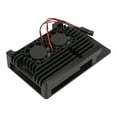 thumbnail image 3 of For RasPi 4b Heatsink,  Heat Dissipation Black For RasPi 4b Metal Case  For Office, 3 of 8