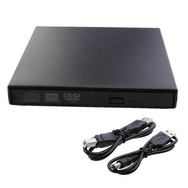 Unidad externa de CD y DVD, grabadora y lectora de DVD/CD portátil USB 2.0, Plug and Play, bajo nivel de ruido, delgada