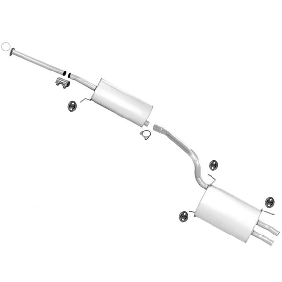 2003-2004 a for Pilot 3.5L Cat Back Exhaust System - Complete Kit with Dual Exit, Bolt-On Mounting