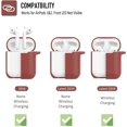 thumbnail image 4 of Coffea Protective Silicone Case with Keychain for AirPods 1 & 2 (Front LED Not Visible) (Brown), 4 of 7