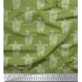 thumbnail image 1 of Soimoi Satin Silk Fabric Turtle Block Print Sewing Fabric Yard 42 Inch Wide, 1 of 3