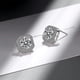 thumbnail image 4 of 18k White Gold Plated Hypoallergenic Cz Studs Earrings 925 Sterling Silver With Square Diamante Cubic Zirconia Stud Earrings Simulated Diamond Jewelry, 4 of 5