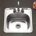 thumbnail image 4 of Houzer Hospitality 15 in Stainless Steel Topmount Single Bowl Bar Sink with Strainer - 1515-6BS-C, 4 of 10
