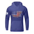 thumbnail image 2 of GIPQJK Hoodies for Men Usa Flag Sweatshirts Big and Tall This We'll Defend Long Sleeve Tops with Pockets,Royal Blue L, 2 of 4