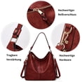 thumbnail image 3 of Bolso de mano real bolso de mujer bolso de comprador bolso de hombro de piel bolso de hombro grande bolso de mujer elegante bolso de mano con bandolera extraíble con borlas, 3 of 5