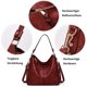 thumbnail image 3 of Bolso de mano real bolso de mujer bolso de comprador bolso de hombro de piel bolso de hombro grande bolso de mujer elegante bolso de mano con bandolera extraíble con borlas, 3 of 5