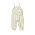 thumbnail image 2 of TOPGOD Kids Suspender Trousers, Solid Color Button Shoulder Straps Loose Bib Pants for Toddlers, Girls, Boys, 1-6 Years, 2 of 6