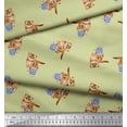 thumbnail image 2 of Soimoi Tissu Crêpe en polyester Tissu Imprimé Laine et Animaux Chat 1 Yard 52 Pouces de Large, 2 of 3