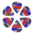 thumbnail image 6 of 6 Pack Guitar Picks Plectrums Russian America Flag Guitar Pick Guitar Picks for Women Men Beginner Guitar Palyers, 6 of 7