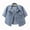 Light Blue, variant on Cropped Denim Jacket for Women Women's Denim Jacket Button up 3/4 Sleeve Cropped Jean Cardigan Jacket S-51 Light Blue 3XL