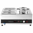 thumbnail image 6 of Commercial Soup Warmer, 2-Pot & 3-Pan Soup Station, 1500W Electric Bain Marie, Buffet Food Warmer for Restaurants & Catering, 6 of 6