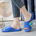 thumbnail image 2 of Quealent Big Kids Cloud slides,Boys Girls Slides Non-slip Summer Beach Pool Shoes Toddler Cartoon Slides Sandals Indoor&Outdoor Garden Slippers Shower Shoes Blue for Size 38, 2 of 8