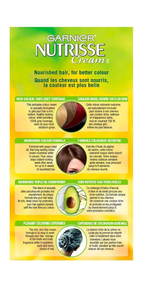 Garnier Nutrisse Ultra Crème, Permanent Hair Dye, Long-Lasting,1 unit, 100% Grey Coverage