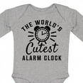 thumbnail image 4 of Inktastic The Worlds Cutest Alarm Clock Boys or Girls Long Sleeve Baby Bodysuit, 4 of 5