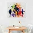 thumbnail image 2 of Nawypu Weightlifting Watercolor Poster Canvas Wall Art for Home/Bedroom/Gym Decor - Weightlifting Art Canvas Print Wall Art Painting Ready to Hang Sports Lovers Gifts - Easel & Hanging Hook 12x15 Inch, 2 of 4