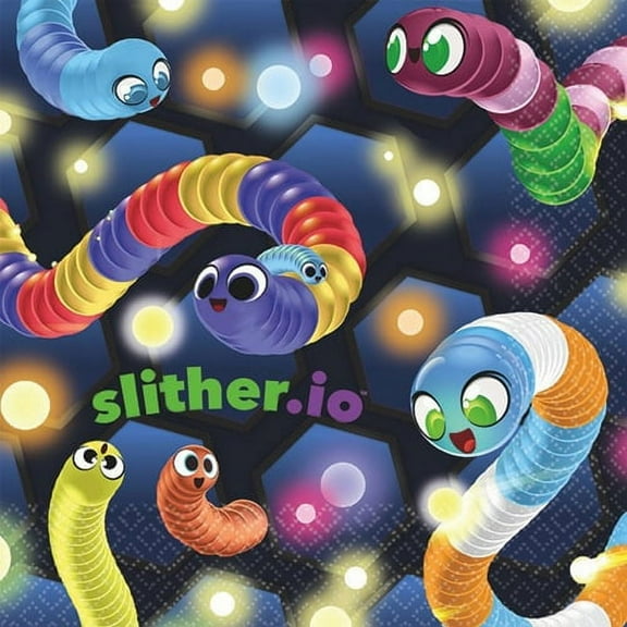 Slither.io Slither Snake Video Game Kids Birthday Party Paper Beverage Napkins
