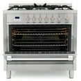 thumbnail image 5 of Cosmo 36 in. Nebula Collection 3.8 cu. ft. Gas Range, 5 Burners, Rapid Convection Oven, Cast Iron Grates in Stainless Steel, 5 of 13