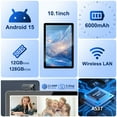thumbnail image 3 of BYYBUO E220 10.1" Tablet Bundle with Keyboard, Mouse & Stylus – Android 15, Octa-Core, 12GB+128GB, All-Day Battery, Ultimate Work & Play Kit, 3 of 7