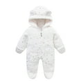 thumbnail image 4 of Baby Fleece Jumpsuit for 0-3 Months Infant Bear Snowsuit Newborn Romper Warm Coat 6 Months-9 Months, 4 of 4