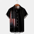 thumbnail image 5 of wendunide mens shirts Mens Fashion And Leisure 3D Digital Printing Buckle Lapel Short Sleeve Shirt Top Men Shirts White L, 5 of 6