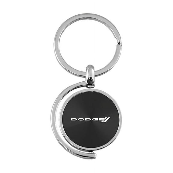 Dodge Stripe Spinner Key Ring (Black)