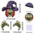 thumbnail image 3 of SUYOLL Halloween Fence Peeking Yard Decorations,Spooky Face With Hands Outdoor Lawn Fence Art Signs For Halloween Party Backyard Garden Patio Decor, 3 of 8