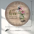 thumbnail image 3 of Dragonfly Those We Love Don't Go Away Hippie Round Vintage Tin Sign Pink Paeonia Wall Art Motivational Quote Circle Metal Tin Sign Dragonfly Lovers Gift Loved for Bedroom 12x12 Inches, 3 of 6