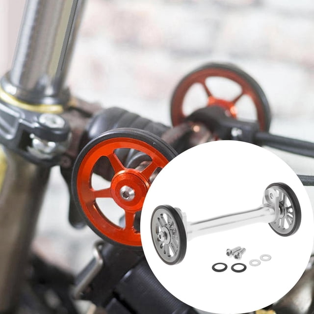 Varilla de extensión de bicicleta plegable para transporte de Titanio plateado Sharpla Ruedas fáciles de bicicleta