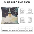 thumbnail image 5 of Qinduosi Boys Cartoon Rocket Pillow Covers,Watercolor Universe Outer Space Star Reversible Throw Pillow Covers Cases,Cute Sky Cloud Starry Sky Square Cushion Covers for Living Room White, 5 of 5