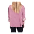 thumbnail image 2 of Blusa George Talla CH Manga 3/4 Flores Rosa, 2 of 3